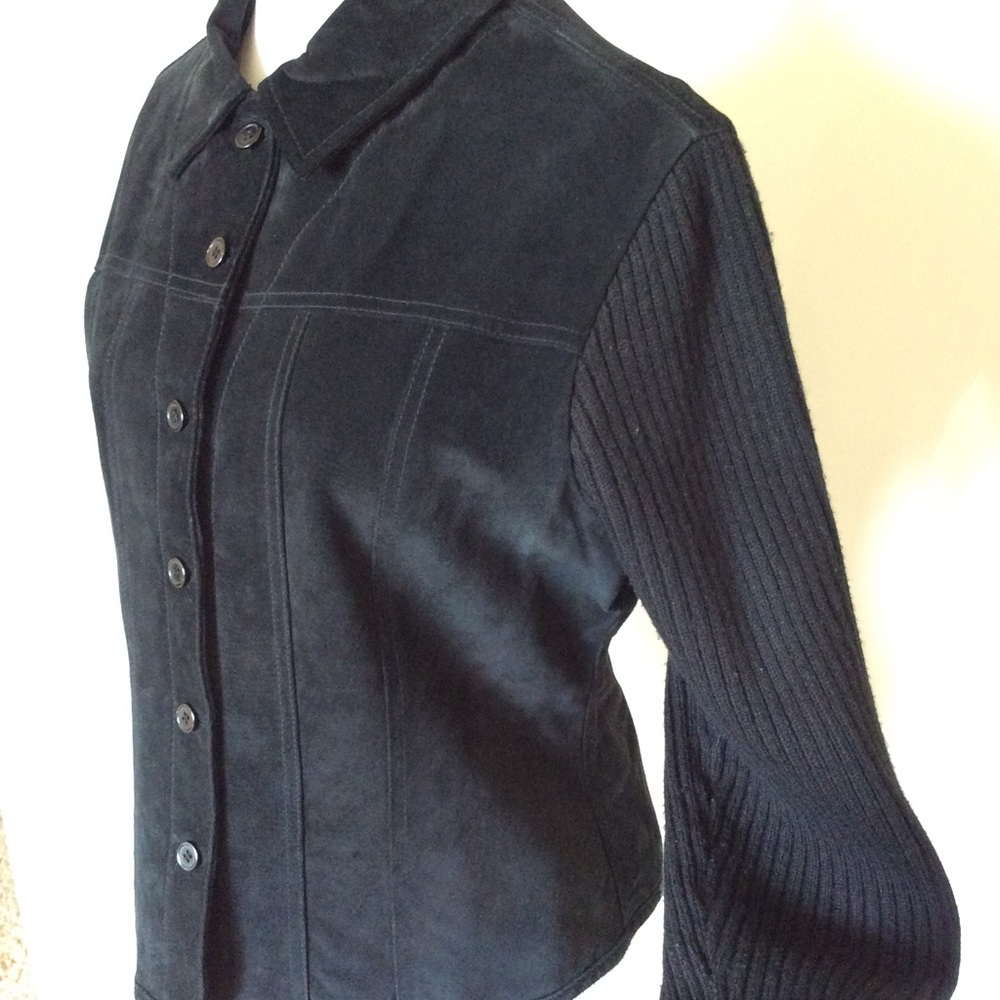 Leather Button Jacket - image 2